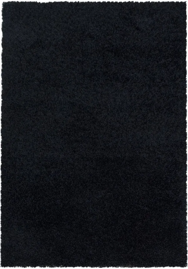 Muratap Monaco Soft Shaggy Hoogpolig Vloerkleed Black- 100X200 CM Zwart