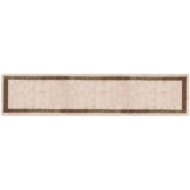 vidaXL Tapijt - Runner - MARSA - Beige - en - Zwart - 100 - x - 450 - cm