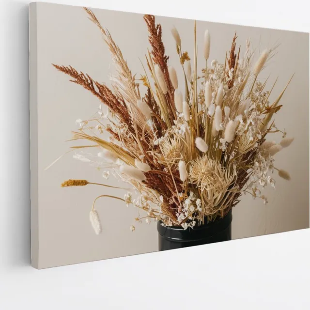 Saammp Canvas Schilderij - Boeket bloemen - Natuur - 50x40 - Foto op canvas - Wanddecoratie - Muurdecoratie Woonkamer - Kantoor Decoratie Multicolor