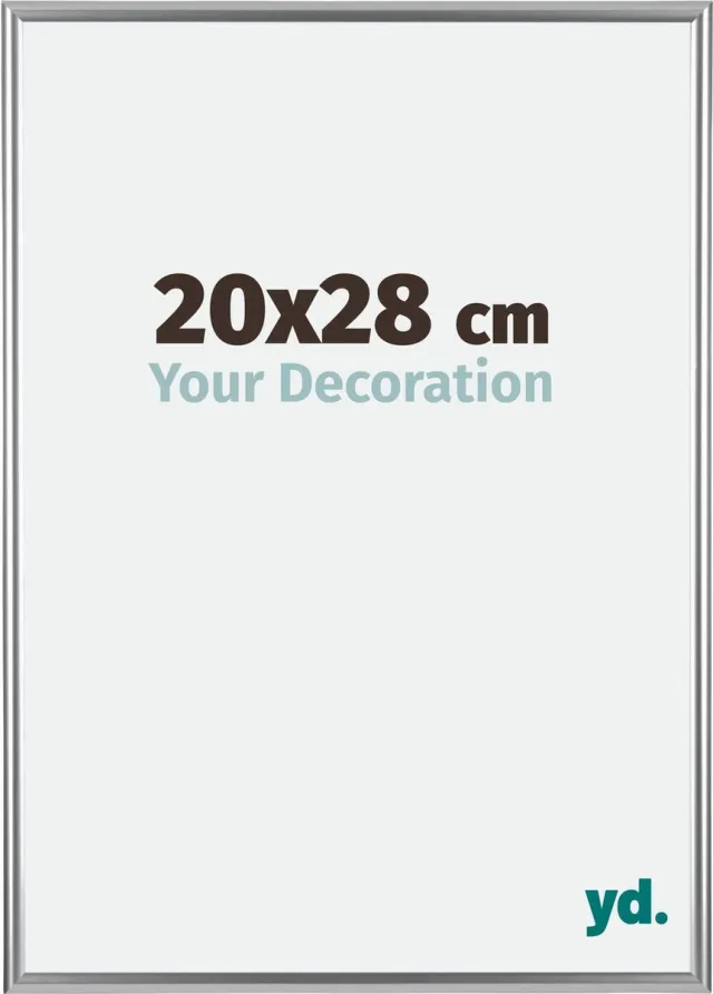 yd. Your Decoration - Fotolijst 20x28 cm - Kunststof - Zilver - Bordeaux