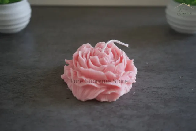 Pure Supreme Store Decoratie kaars Pioenroos roze | Handgemaakt