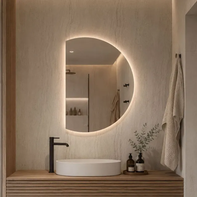 Milton & Oldbrook Wandspiegel met Verlichting 60 x 90 cm Osuna Transparant