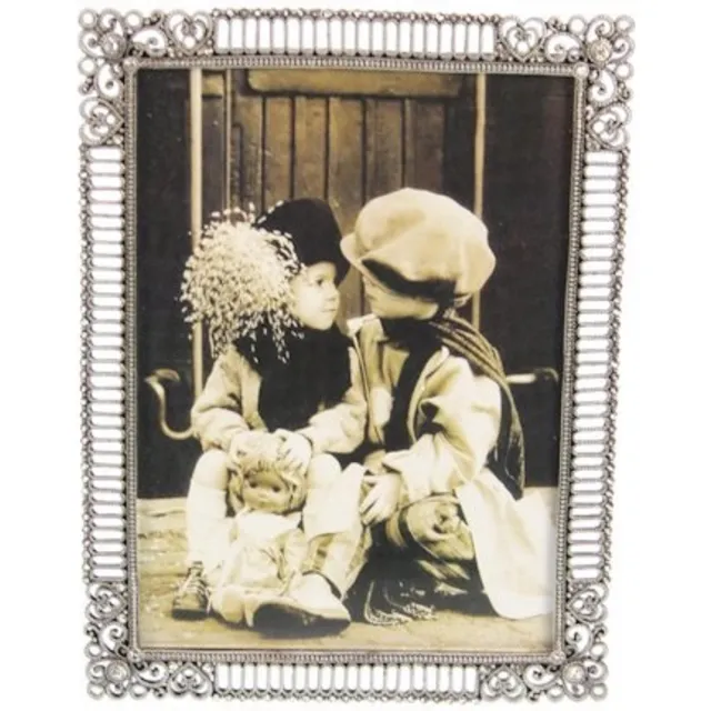 MEA Fotolijstje rechthoekig opengewerkt (17,5x12,5) 21,5x15,5cm zilver