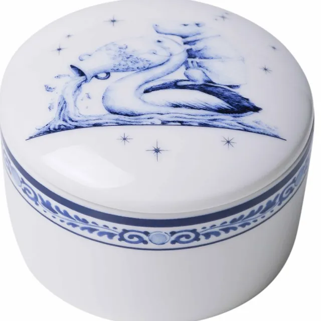 Heinen Delfts Blauw Kaars Redmer Hoekstra - Sterrenbeeld Waterman - Keramiek - 7,5 cm Delfts blauw