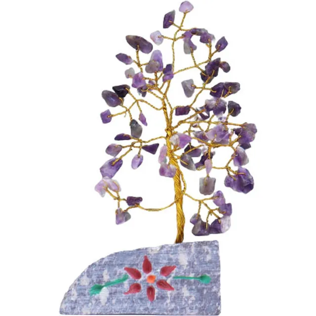 AW Gifts Amethist edelsteenboom - 80 stenen