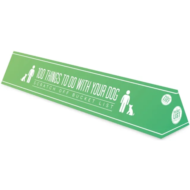 Gift Republic Krasposter - 100 Dingen om te doen met je hond Groen
