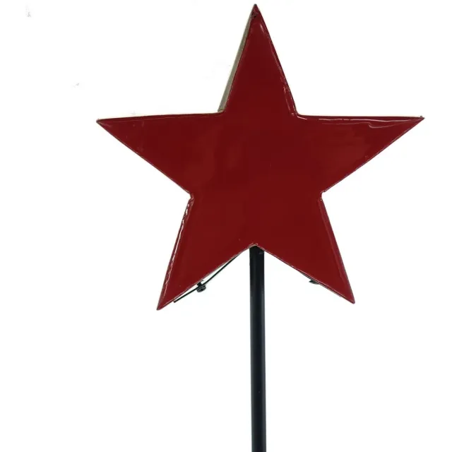 Gasper kerstster Massivo rood/natuur Ø 19 cm stok 50 cm