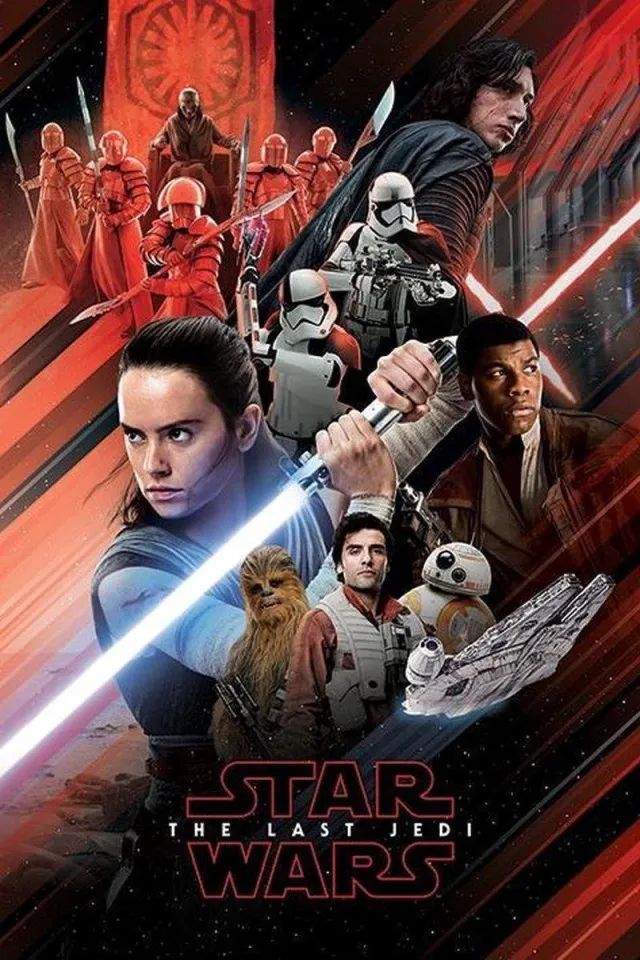 Star Wars The Last Jedi Red Montage Maxi Poster wit