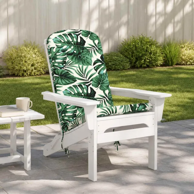vidaXL Adirondack stoelkussen GEMERT 100% Polyester Bladpatroon Groen