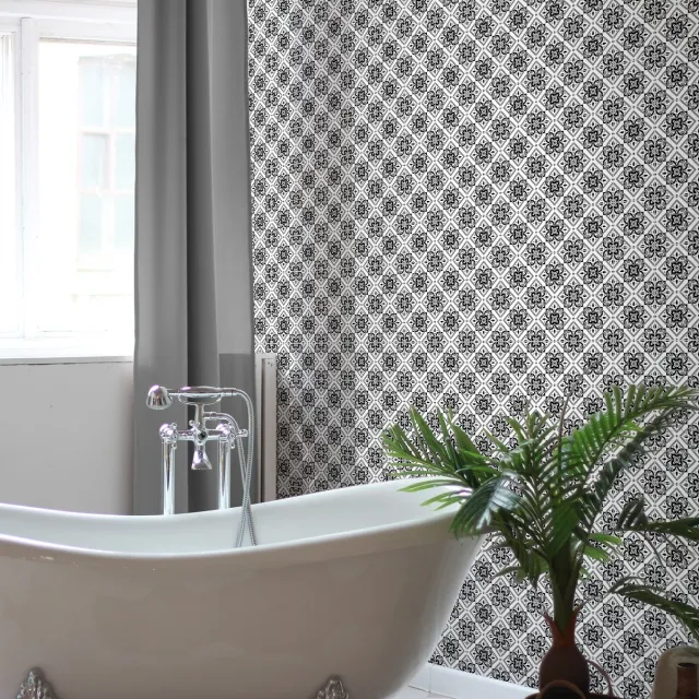 Ambiance Sticker Zelfklevende tegelmuurstickers voor keuken en badkamer - 60 cementtegelstickers, Azulejos Elvirine - 60 stickers, 10x10cm Multi color