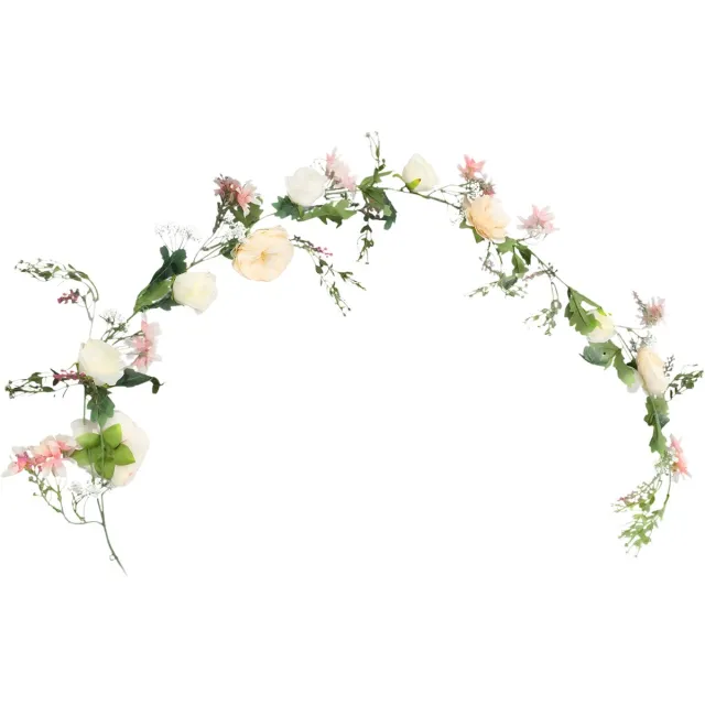 Happiq Kunstbloemen - Voor thuis, bruiloften en feesten - Decoratief en feestelijk - Champagne Wit