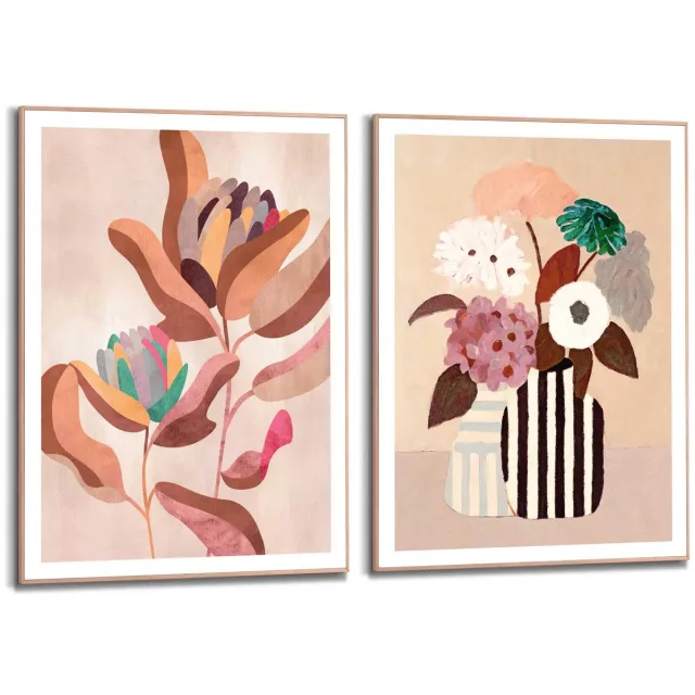 Reinders Schilderijen set Bloemen - 70 x 50 - Hout - REINDERS Bloemen Hout
