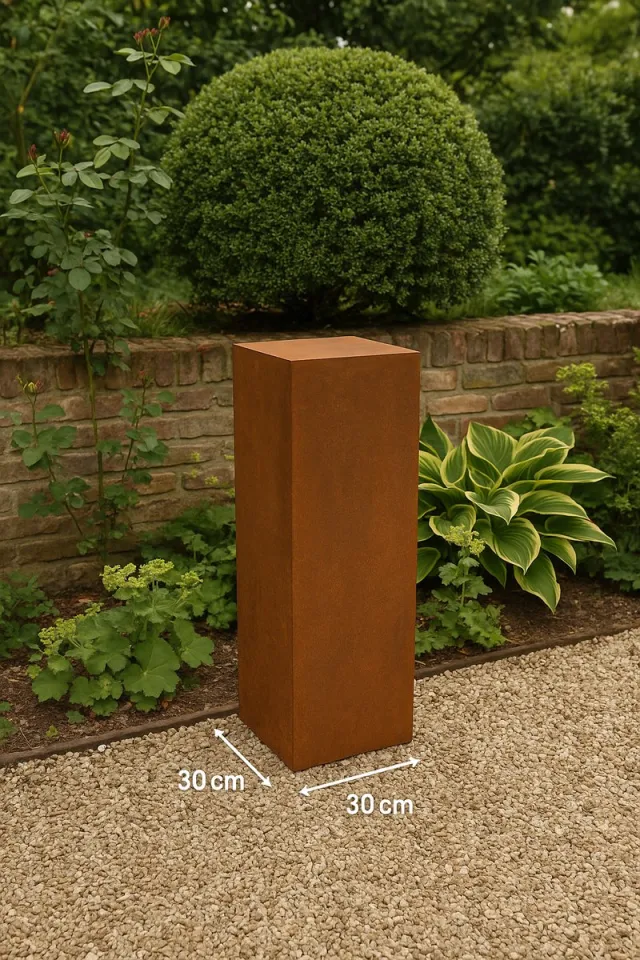 Geroba Cortenstaal - Volle Sokkel 30x30x50cm (lxbxh)
