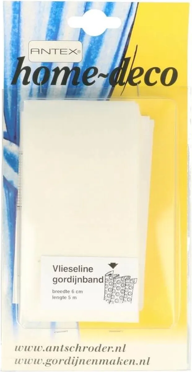 Antex Vlieseline Gordijnband - 5 m x 6 cm Wit