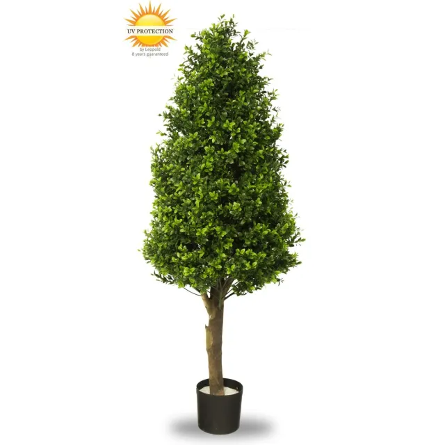 LeopoldFlora UV Kunst Buxus Pyramide 110 cm Groen