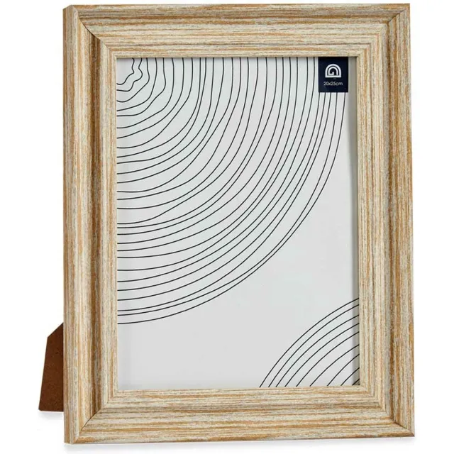 Giftdecor Fotolijstje voor een 20 x 25 cm foto - licht hout - Klassiek - frame 26 x 31 cm - staand/hangend Lichtbruin