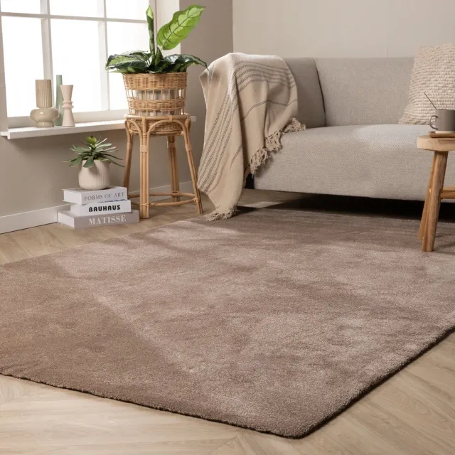 NATURL. Wasbaar vloerkleed - Clean Bruin - 80x150cm