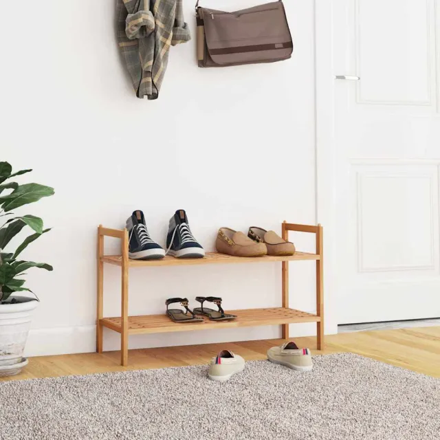 vidaXL Schoenenrek 69x27x41 cm massief walnotenhout Bruin