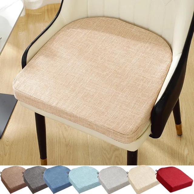 KZQ Mika antislip eetkamerstoelkussen, 45x45 cm groot, met decoratieve strik, zacht en dik, geschikt voor keukens en eetkamers, comfortabel zitkussen, antislip onderkant, creëert een stijlvol interieur.