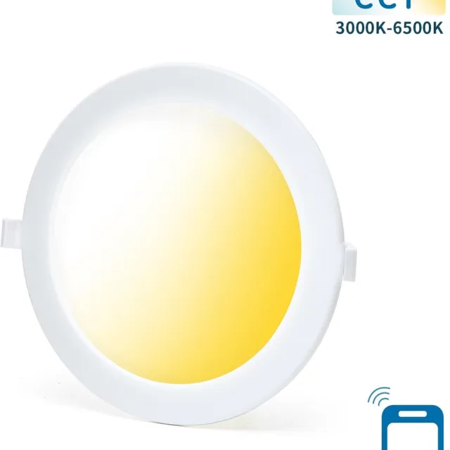 Aigostar LED downlight inbouwspot Ø22cm WiFi - 18W (=140W halogeen) - CCT 3000-6500K - slimme lamp Zie afbeelding