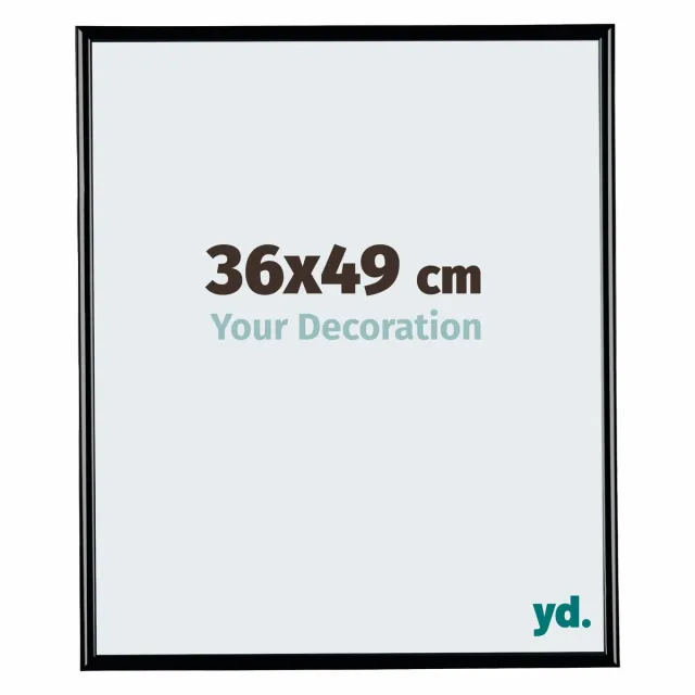 yd. Your Decoration - Fotolijst 36x49 cm - Kunststof - Zwart Hoogglans - Bordeaux
