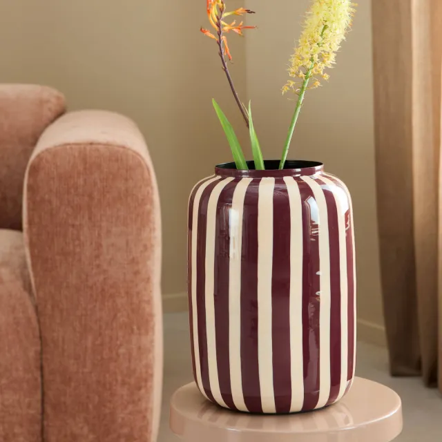 NOUS Living vaas Haverhill (22x31 cm) burgundy/lichtroze