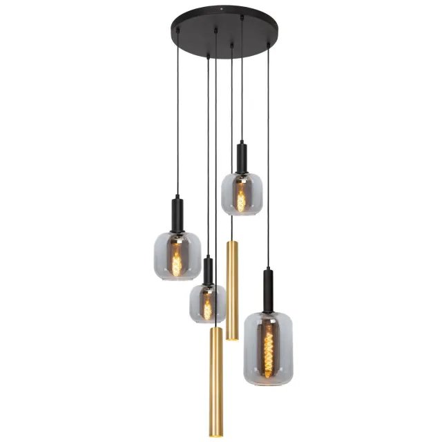 Lucide JOANET - Hanglamp - Ø 65 cm - 4xE27 - Messing