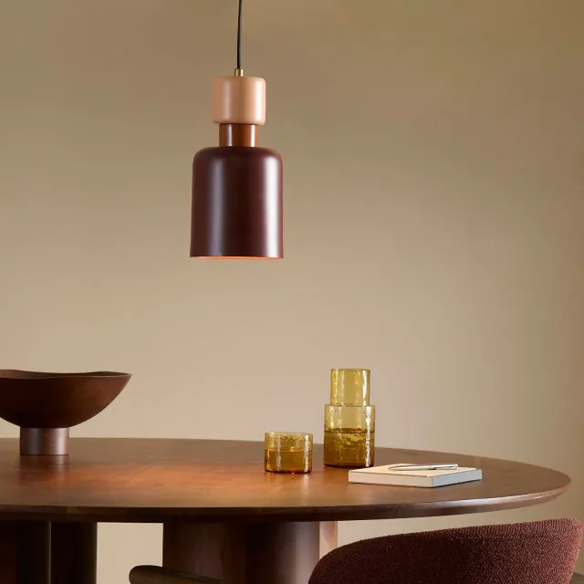 NOUS Living hanglamp Kiki E27 (Ø15x30 cm) - bruin