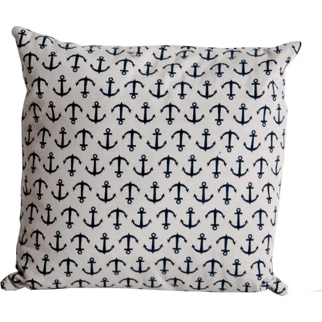 Tex Style Collection Sierkussen wit anker blauw Design