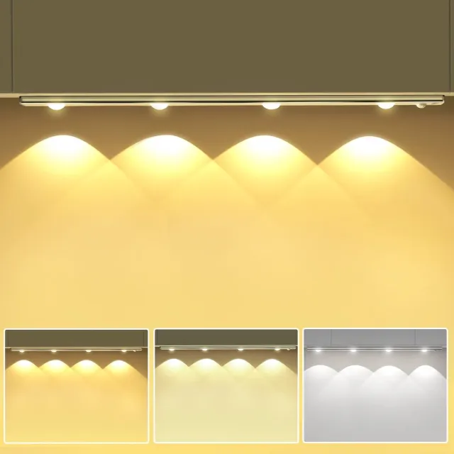 Ynkkvre LED kastverlichting 50 cm met beweginsssensor - Keukenkastverlichting - Kast verlichting - dimbare kastverlichting 3000 K/4000 K/6000 K keukenverlichting kastlamp LED-strip voor kledingkast, trap, nachtlampje Wit