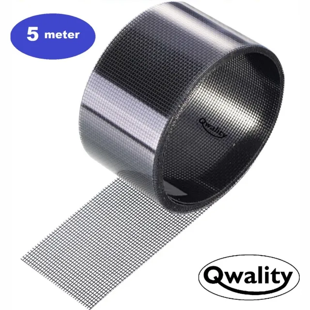 Qwality Hor Reparatie Tape - 5 Meter - Grijs - Hor Reparatietape - Zelf Je Hor Repareren - Vliegengordijn Tape - Qwality® Grijs - 5 Meter