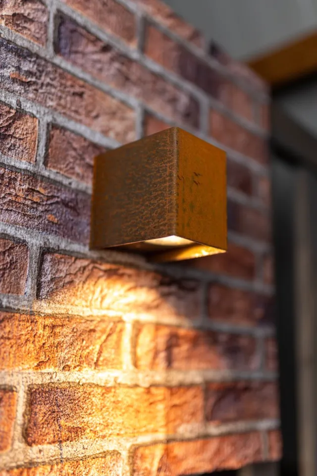 LightLux wandlamp buiten - onderschijnend - cortenstaal Cortenstaal (roestkleur)