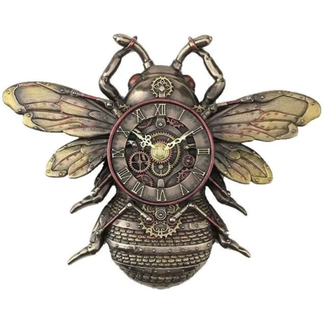 Veronese Design Mechanische Honingbij Steampunk Wandklok - (hxbxd) ca. 20,5cm x 25cm x 4cm multicolor