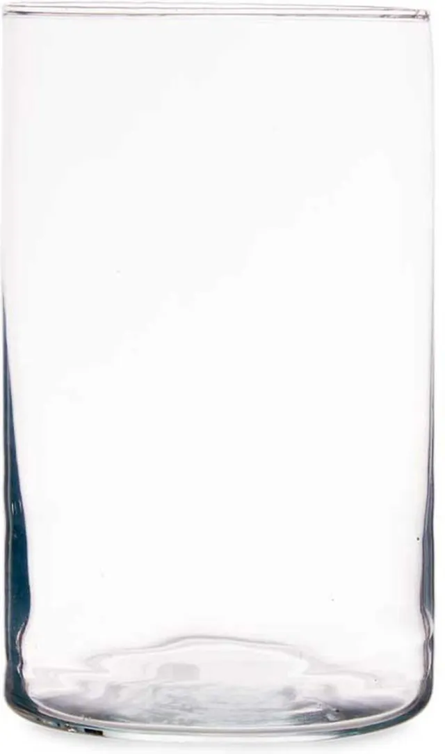 Giftdecor Bloemenvaas - cilinder vorm - transparant glas - 12 x 20 cm - vaas