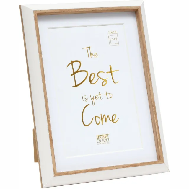 Deknudt Frames fotolijst S46WG1 P1 - wit/naturel - 10x15 / 13x18 cm
