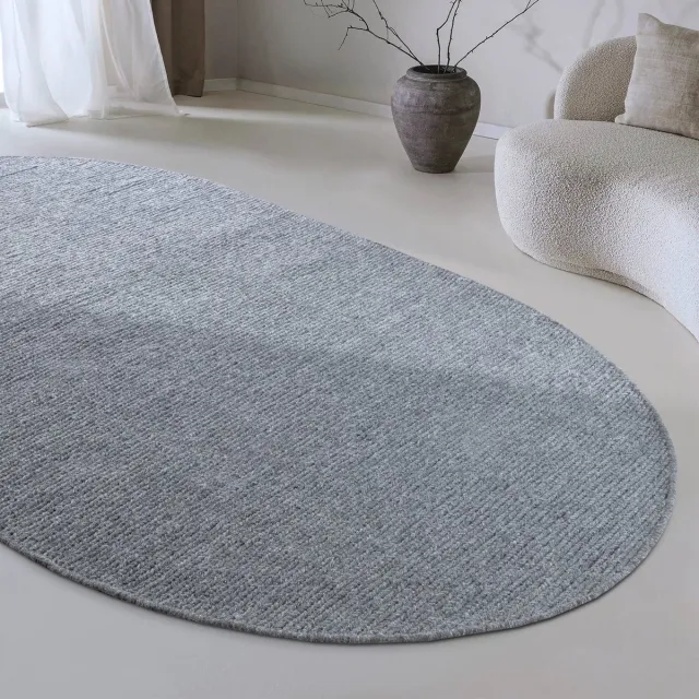 Villeroy & Boch 1748 wollen vloerkleed Francois Zilver - Ovaal 160 x 230 cm - (M) Grijs
