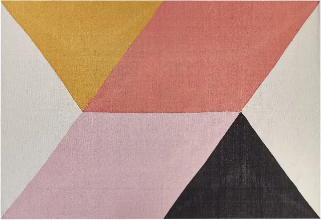 Beliani NIZIP - Modern vloerkleed - Multicolor - Katoen Meerkleurig
