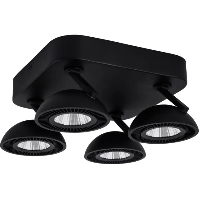 Fantasia NOOMI Spot dimbaar 4x7W 3000K satin zwart - Flexibele Verlichting voor Elke Ruimte Zwartachtig
