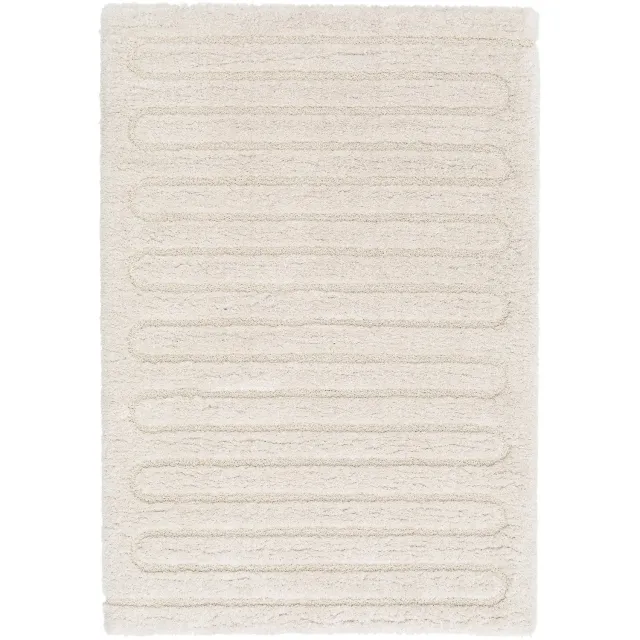 AFK Living Reliëf tapijt van gerecycled polyester EOLYA wit