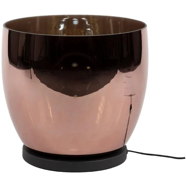 Nest of Nora vloerlamp Davin - Maat XL Ø33cm - Met glazen kap - Koper Transparant
