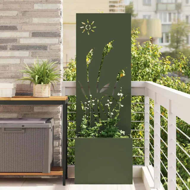 vidaXL Tuin Privacy Screen Fretwerk Olijfgroen 50 x 32 x 150 cm