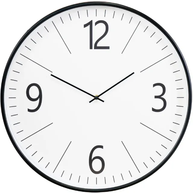Nest of Nora Design Wandklok met stil uurwerk 51 cm - Zwart Wit