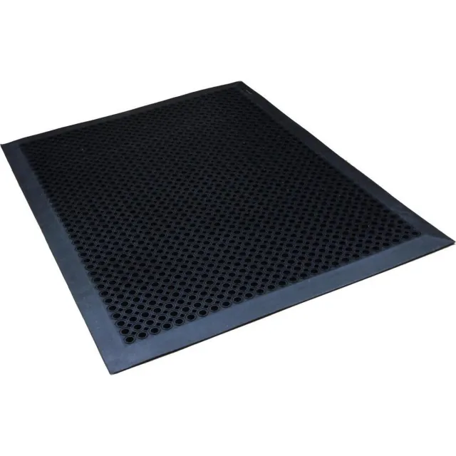 Deurmatshop.nl Rubbermat / Oct-O-Flex rubberringmat met rand / 120 cm x 180 cm / zwart