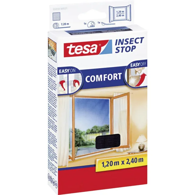 Tesa 2x Tesa Raamhor - Zwart - 120x240 cm