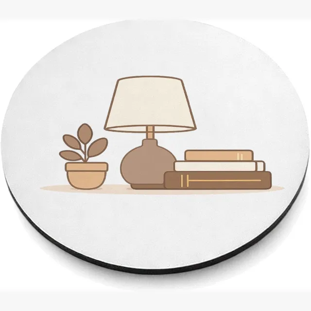 Mr Cadeautjes MDF magnetische fotolijst rond Ø 9,5 - design Een zachte woonquote op een minimalistisch woonaccessoire me | cadeau Wit