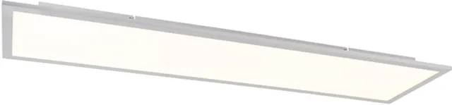 QAZQA liv - Moderne Dimbare LED paneel | Plafondlamp met Dimmer - 1 lichts - L 1200 mm - Staal - Woonkamer | Slaapkamer | Keuken Staal LED