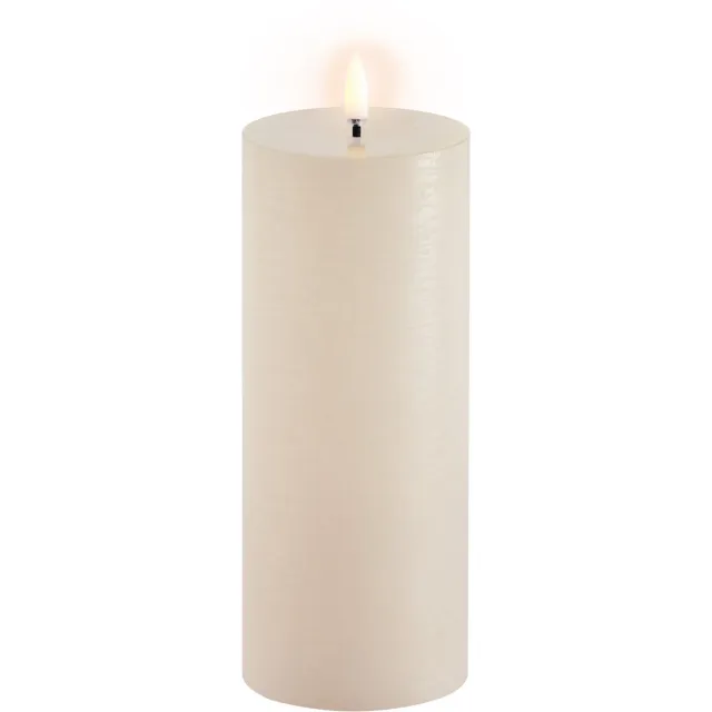 Uyuni Led Rustieke Kaars Vanille - 7,8x20cm Beige