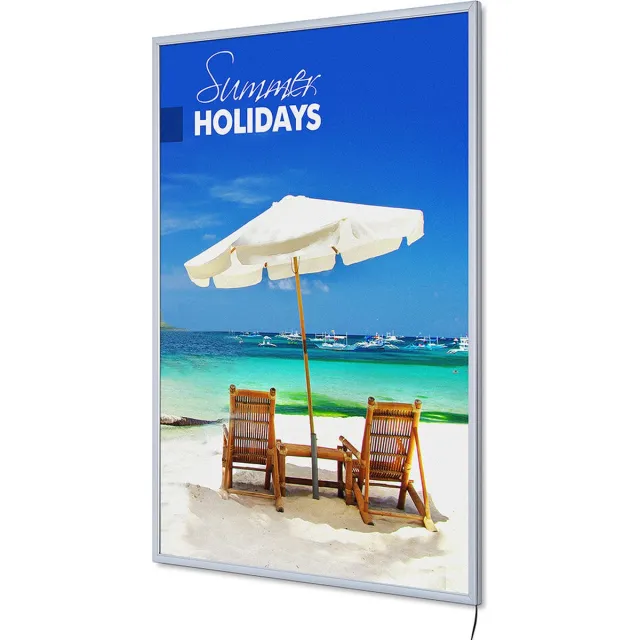 Syna LED Poster Light Box Economy A0 - Syna PLEDEA0G19 - Horeca & Professioneel Zilver