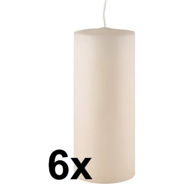 Smulders Deco 6 stuks stompkaarsen ivoor 200/100 (149 uur) Hoogwaardige Horeca kwaliteit