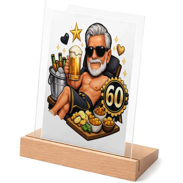 Mr Cadeautjes Glasframe met vaste tekst - design Jubileum-cocktail in loungestijl | cadeau Wit